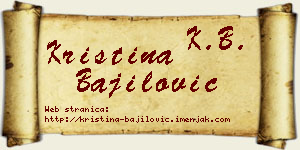 Kristina Bajilović vizit kartica